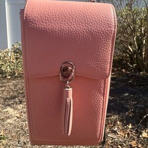 Pearl Angeli Pink Crossbody Phone Bag